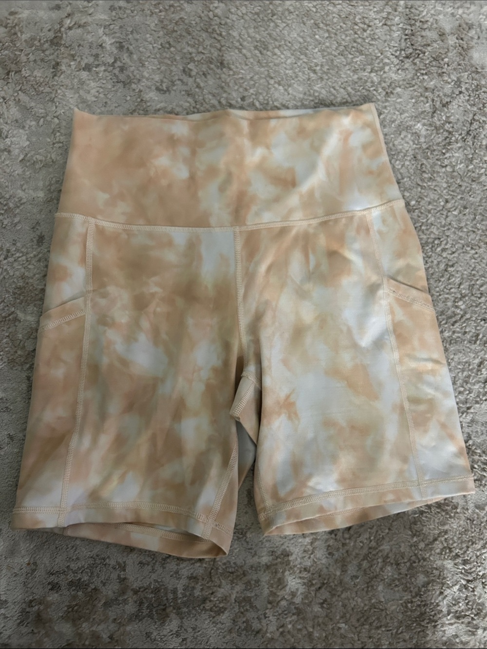 High-Waist Tie-Dye Biker Shorts
